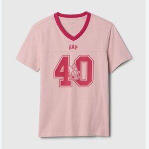 Gap × Disney Varsity Logo T-Shirt - Primitive Pink - Daisy Duck XS